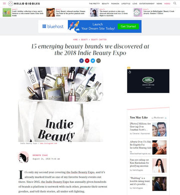 One of 15 Emerging Beauty Brands Discovered by HelloGiggles at IBE NY 2018!